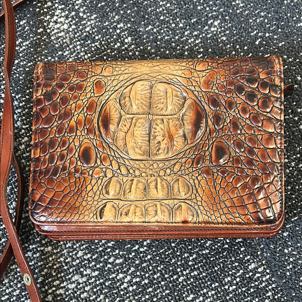 Brahmin Crocodile Embossed Crossbody Bag